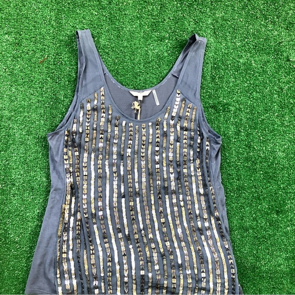 Babakul Blue Embellished Sleeveless Top Scoop Neckline Size XS - Picture 5 of 7